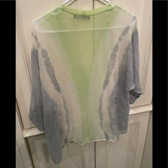Bright dip dye silk top! - Picture 2 of 3
